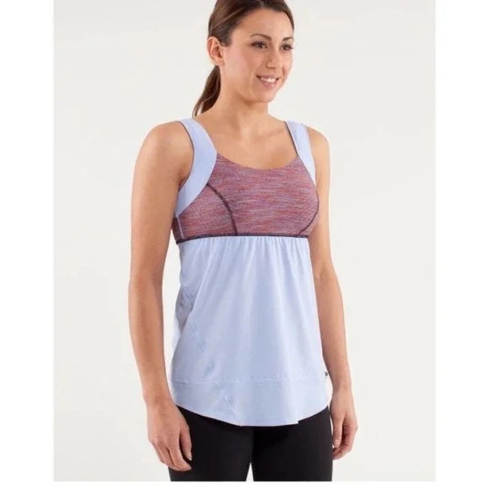 Lululemon Chase Me Tank Top Lavender Dusk Wee W1935S Womens Size 4